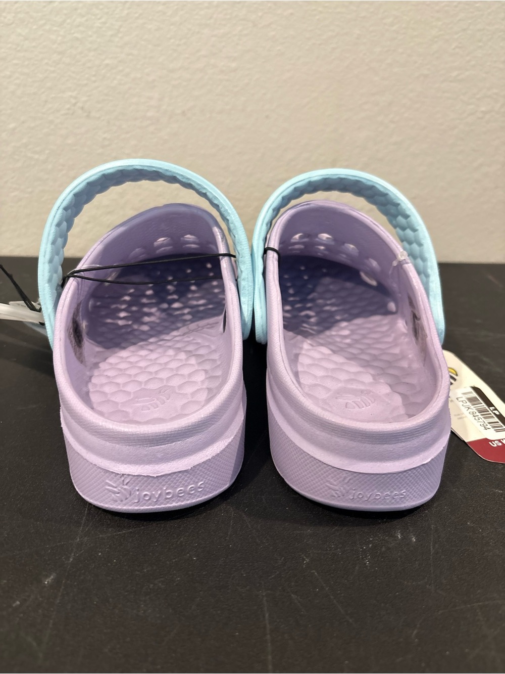 NEW Joybees Big Kids Dylan Slip-On Clogs Crocs EVA Sky Blue/Lilac Purple Sz 2 - Picture 4 of 6